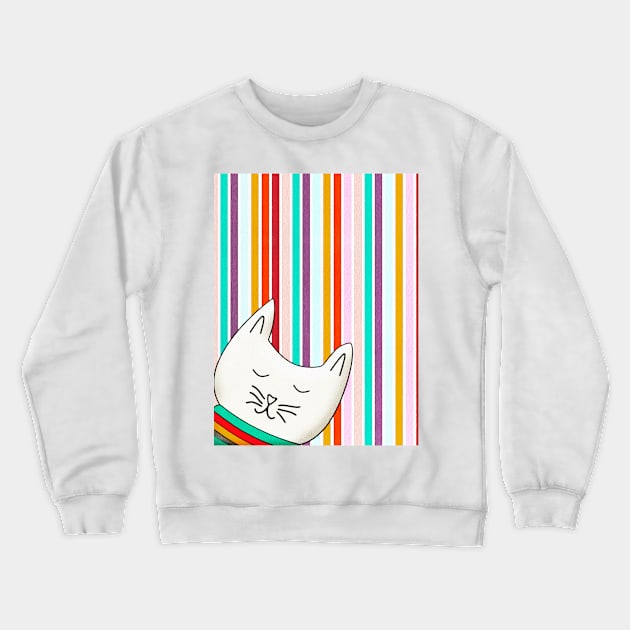 FUNNY CAT DESIGN Crewneck Sweatshirt by NASMASHOP